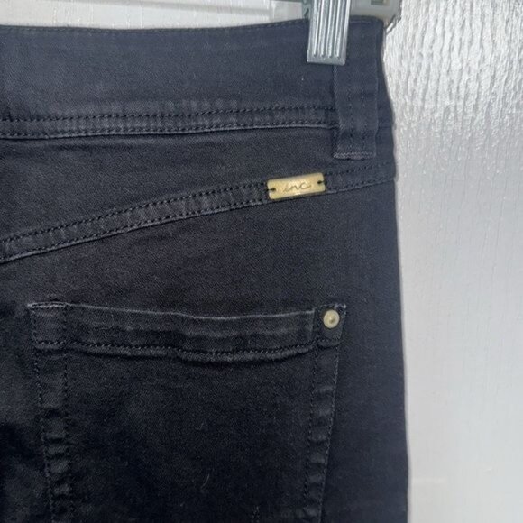 INC Black Straight Leg Crop Denim Jeans Size 2 Regular Fit Cotton Blend Womens - Picture 8 of 10